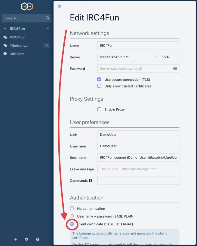 Choose Authentication Mechanism